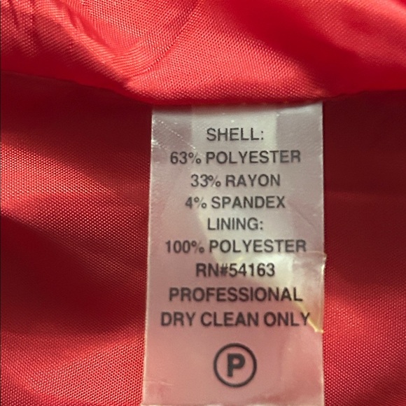 Calvin Klein Red Wrap Dress with Gold Insignia SZ 12 - Picture 9 of 9